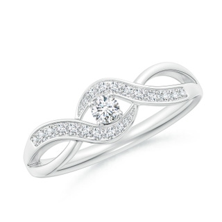2.8mm FGVS Lab-Grown Solitaire Round Diamond Infinity Promise Ring in P950 Platinum