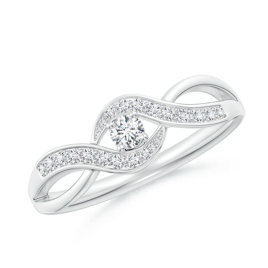 2.8mm FGVS Lab-Grown Solitaire Round Diamond Infinity Promise Ring in White Gold 