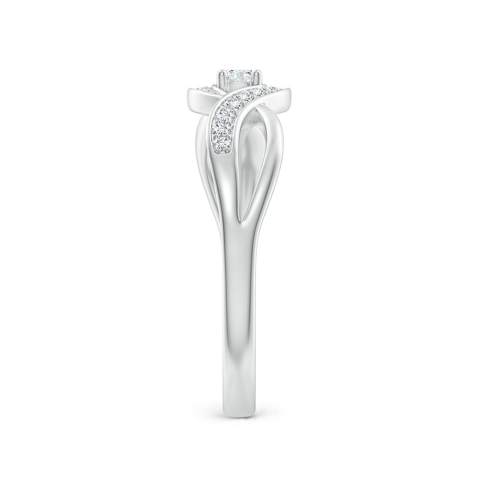 2.8mm FGVS Lab-Grown Solitaire Round Diamond Infinity Promise Ring in White Gold side 299