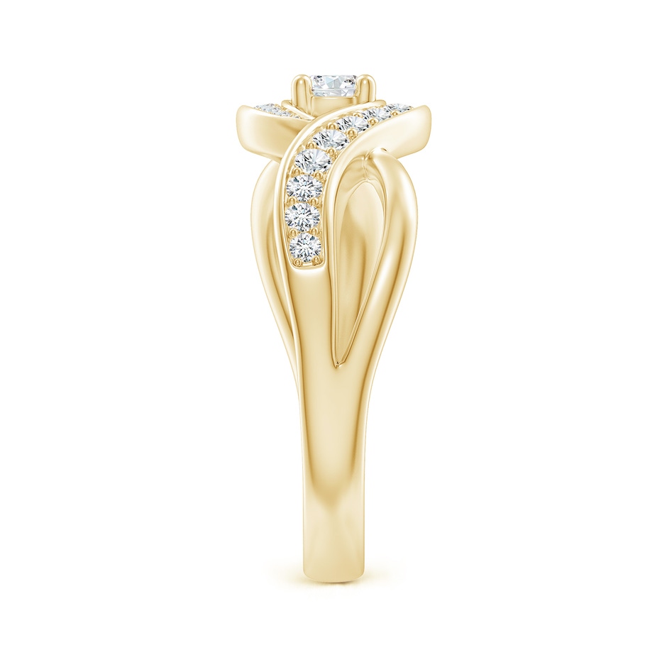 3.7mm FGVS Lab-Grown Solitaire Round Diamond Infinity Promise Ring in 18K Yellow Gold side 299