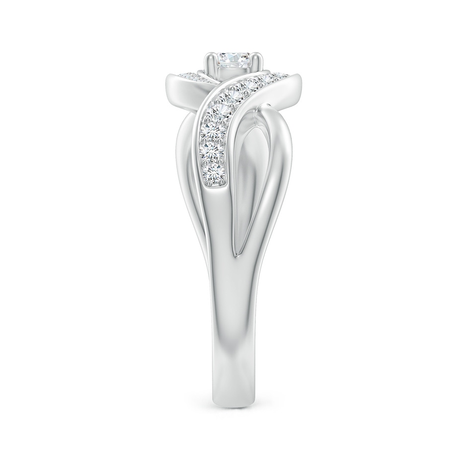 3.7mm FGVS Lab-Grown Solitaire Round Diamond Infinity Promise Ring in P950 Platinum side 299