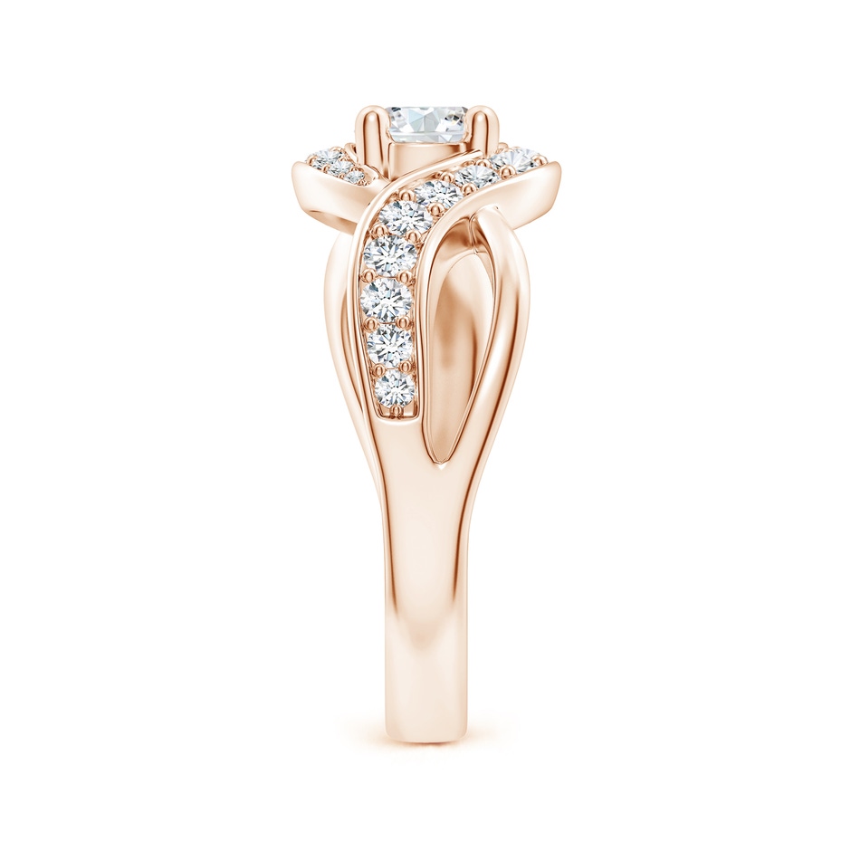5.1mm FGVS Lab-Grown Solitaire Round Diamond Infinity Promise Ring in Rose Gold side 299