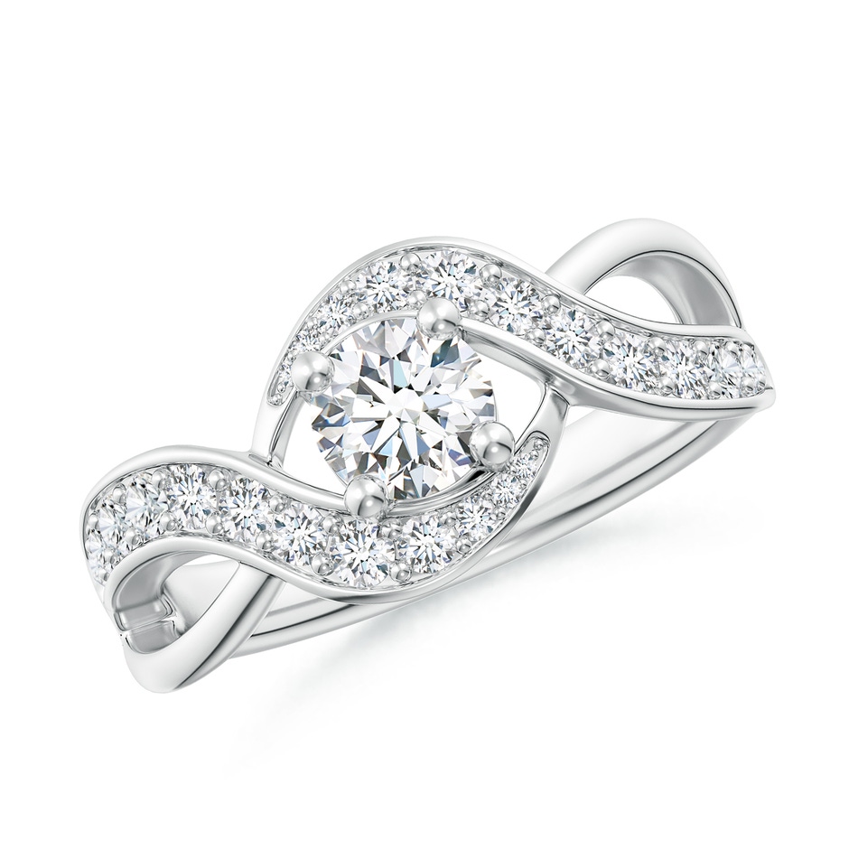 5.1mm FGVS Lab-Grown Solitaire Round Diamond Infinity Promise Ring in White Gold 