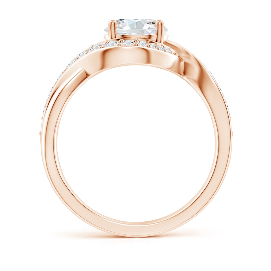 7mm FGVS Lab-Grown Solitaire Round Diamond Infinity Promise Ring in 18K Rose Gold side 199