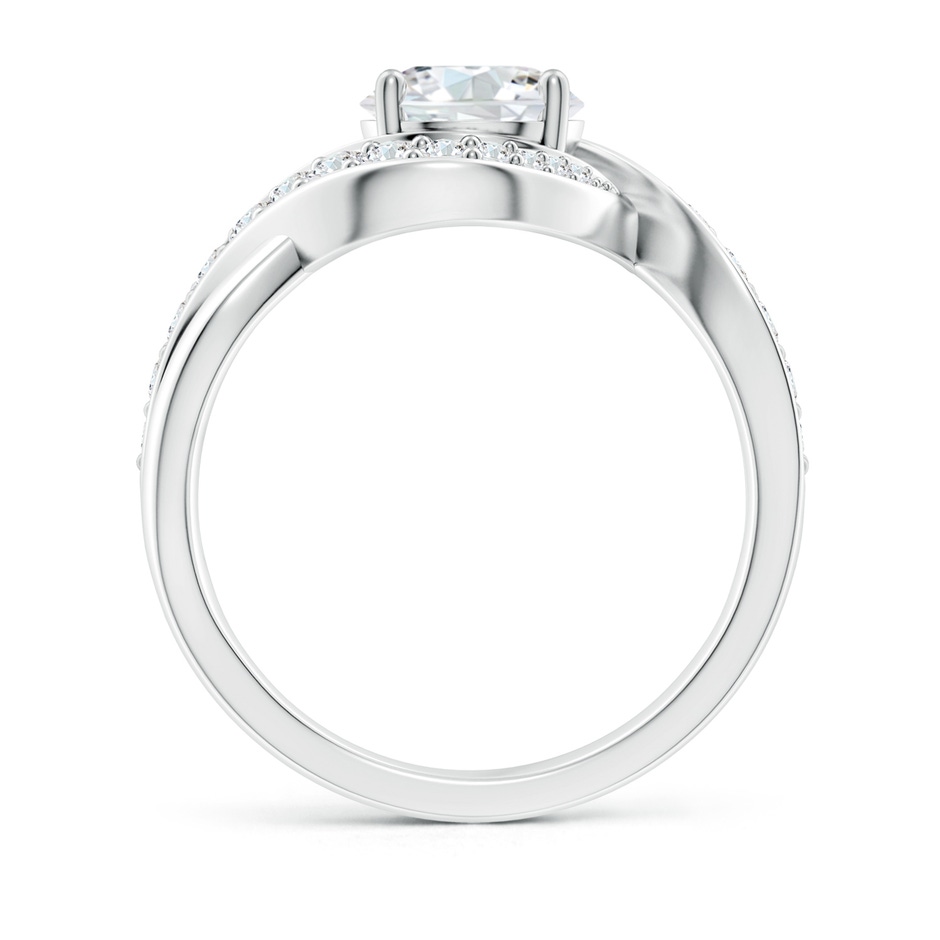 7mm FGVS Lab-Grown Solitaire Round Diamond Infinity Promise Ring in P950 Platinum side 199
