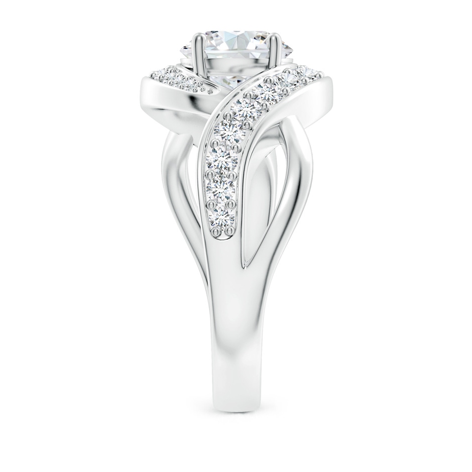 7mm FGVS Lab-Grown Solitaire Round Diamond Infinity Promise Ring in P950 Platinum side 299