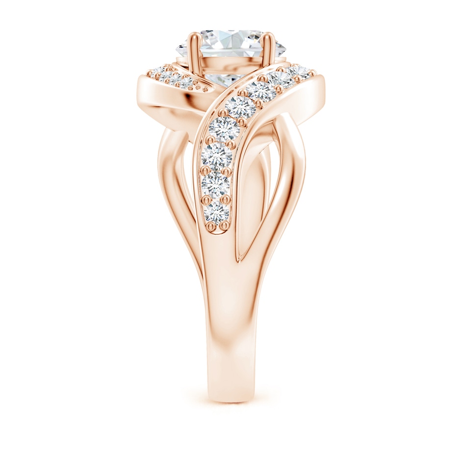 7mm FGVS Lab-Grown Solitaire Round Diamond Infinity Promise Ring in Rose Gold side 299