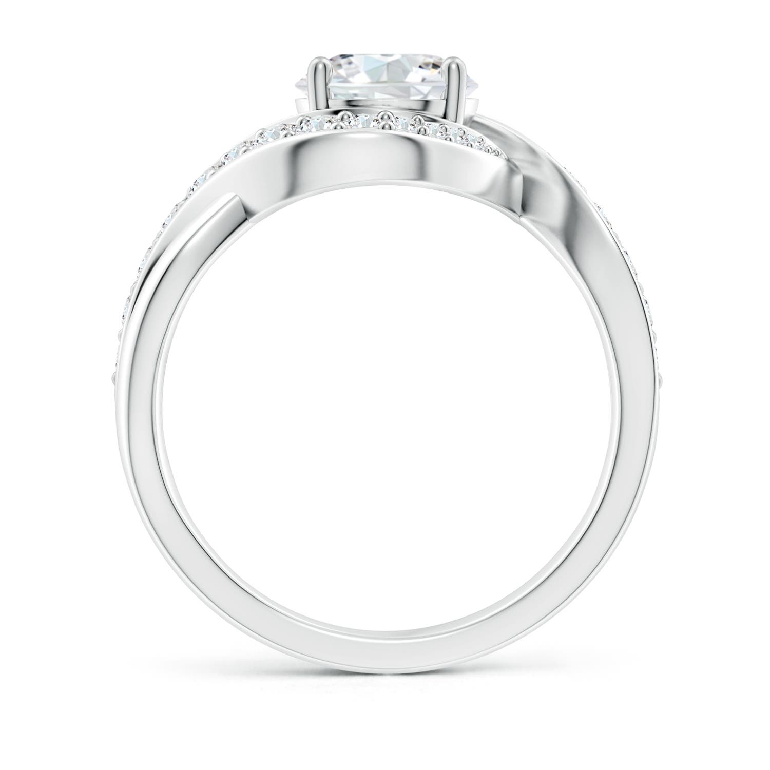 7mm FGVS Lab-Grown Solitaire Round Diamond Infinity Promise Ring in White Gold