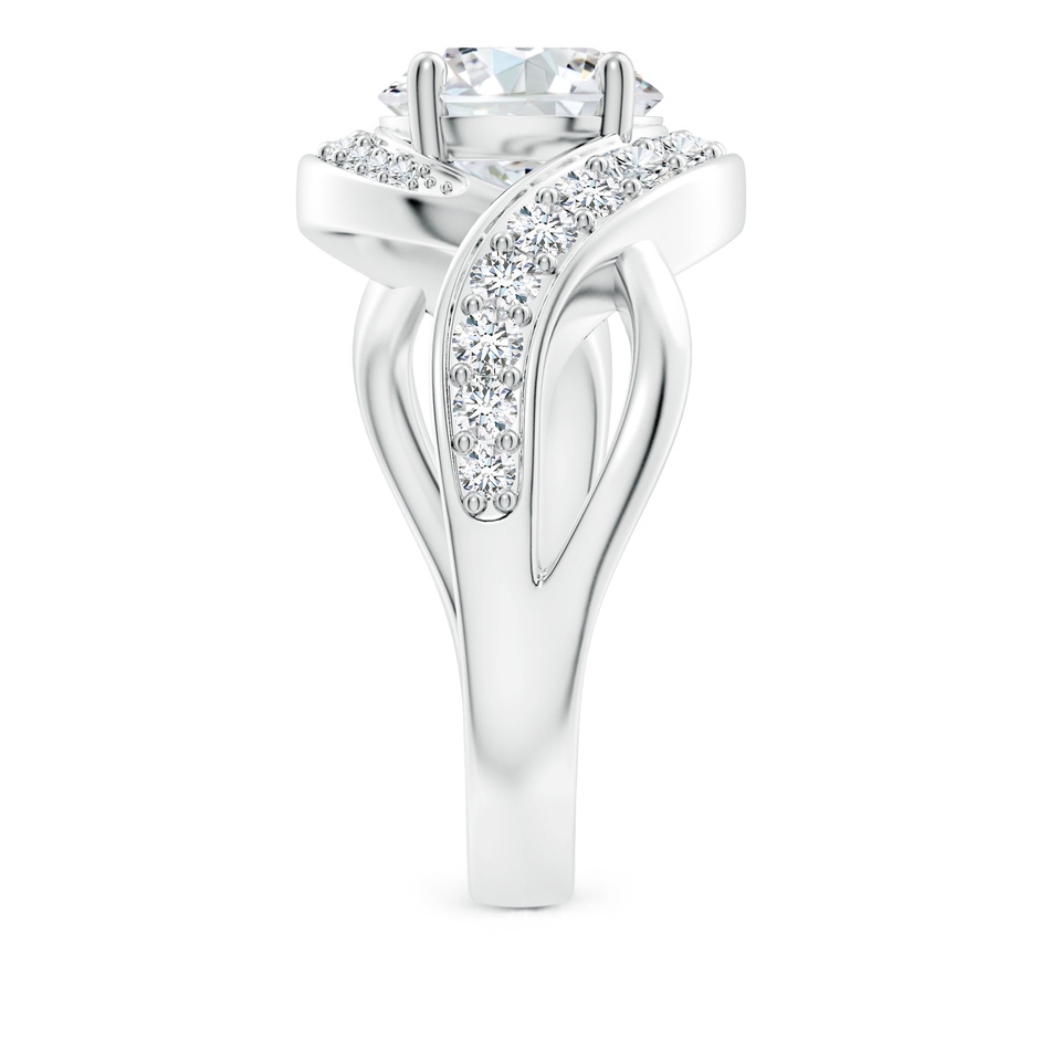8.1mm FGVS Lab-Grown Solitaire Round Diamond Infinity Promise Ring in P950 Platinum side 299