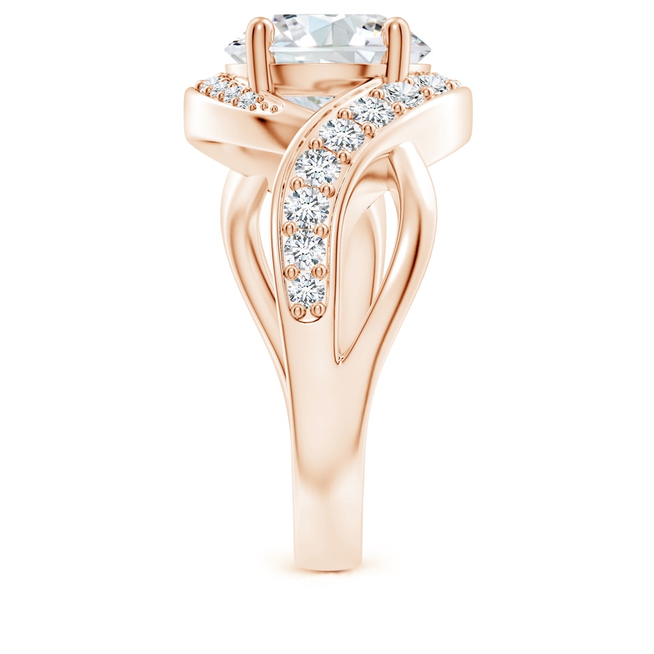 9.2mm FGVS Lab-Grown Solitaire Round Diamond Infinity Promise Ring in 18K Rose Gold side 299