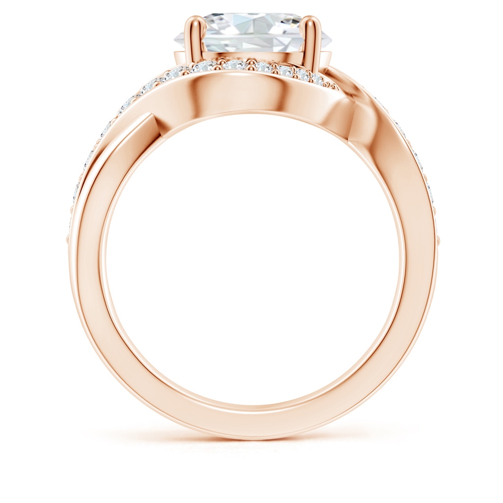 9.2mm FGVS Lab-Grown Solitaire Round Diamond Infinity Promise Ring in 9K Rose Gold - side 199