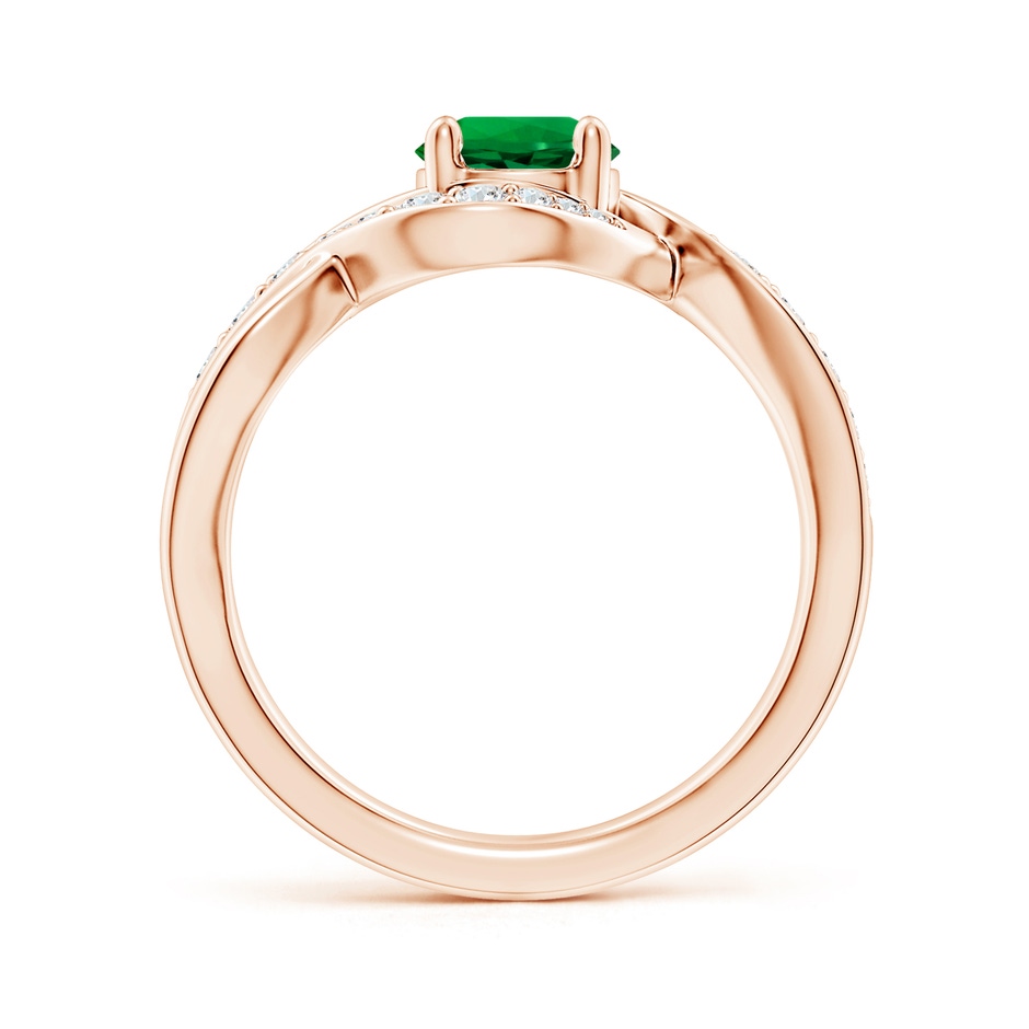 6mm Labgrown Lab-Grown Solitaire Round Emerald Infinity Promise Ring in 18K Rose Gold side 199