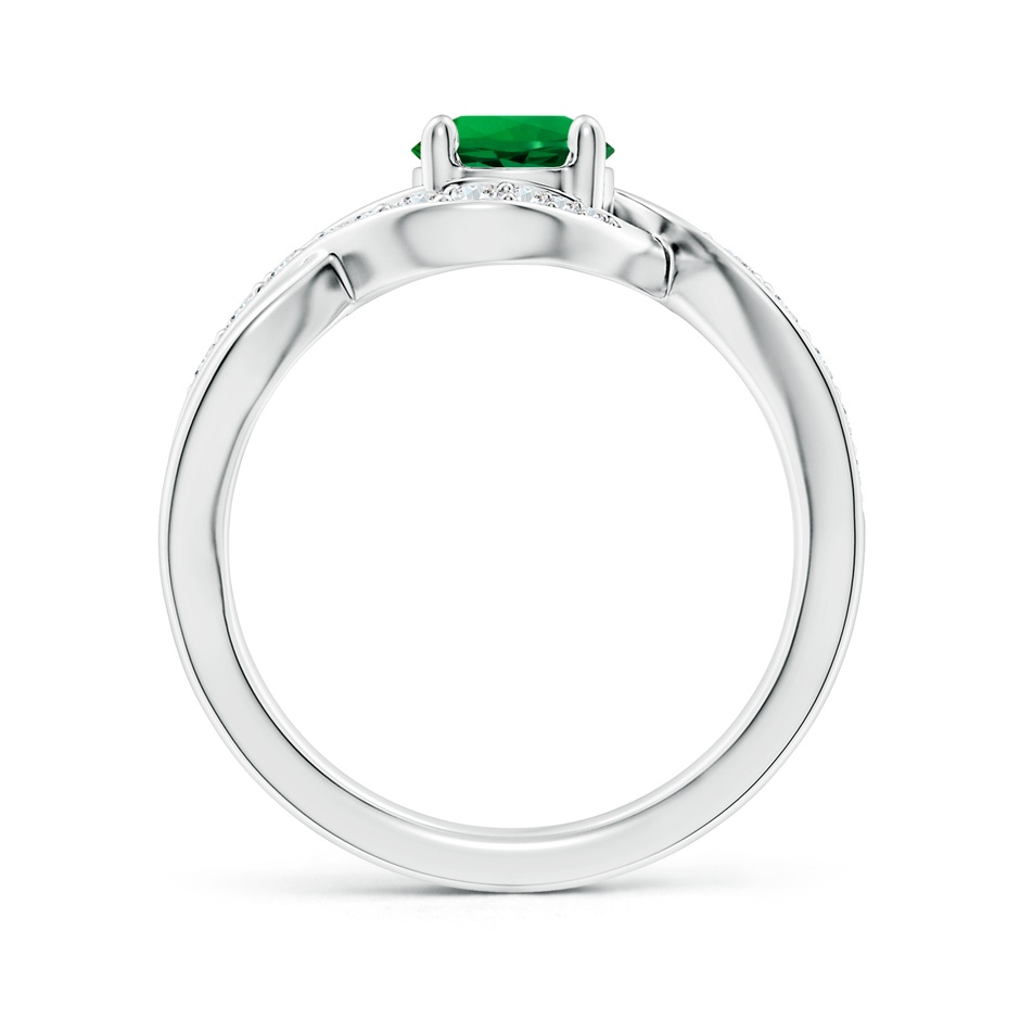 6mm Labgrown Lab-Grown Solitaire Round Emerald Infinity Promise Ring in P950 Platinum side 199