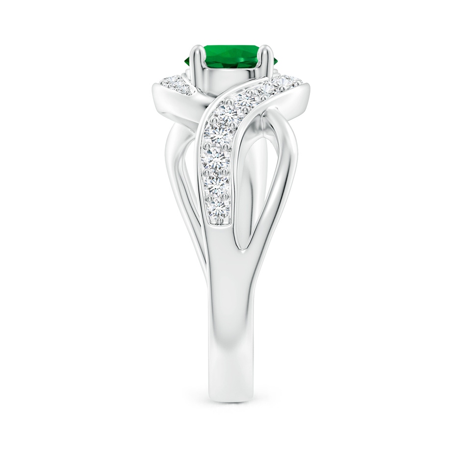 6mm Labgrown Lab-Grown Solitaire Round Emerald Infinity Promise Ring in P950 Platinum side 299