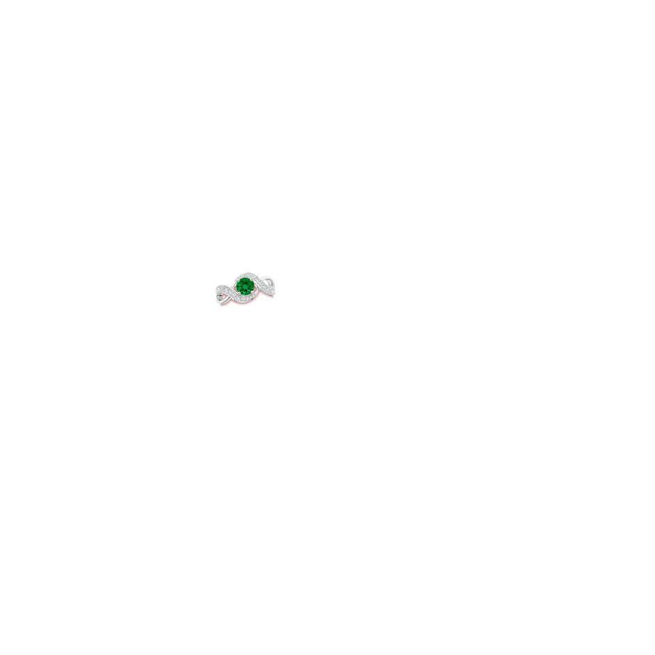 6mm Labgrown Lab-Grown Solitaire Round Emerald Infinity Promise Ring in P950 Platinum hand