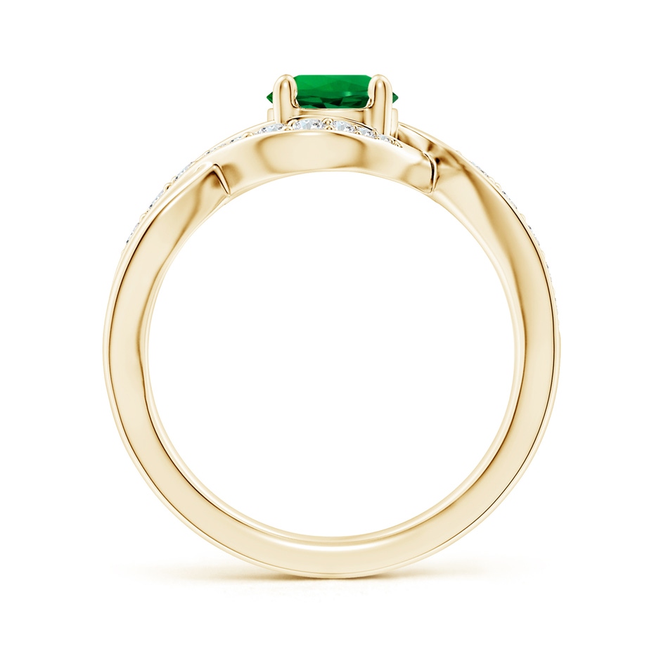 6mm Labgrown Lab-Grown Solitaire Round Emerald Infinity Promise Ring in Yellow Gold side 199