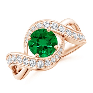 Round Lab-Grown Lab Grown Emerald