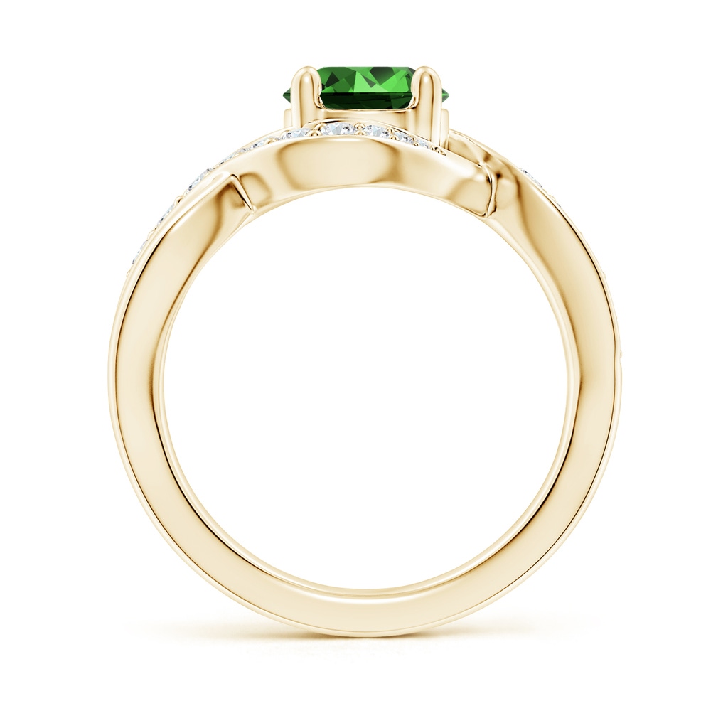 7mm Labgrown Lab-Grown Solitaire Round Emerald Infinity Promise Ring in Yellow Gold Side 199