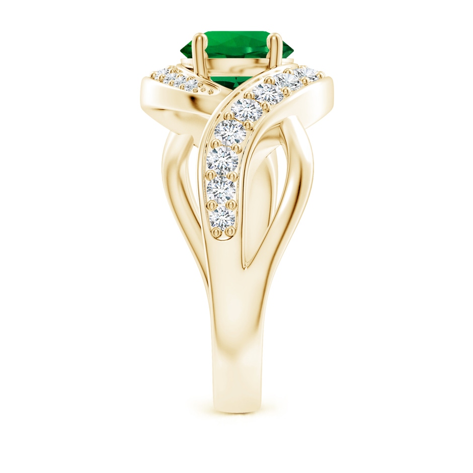 7mm Labgrown Lab-Grown Solitaire Round Emerald Infinity Promise Ring in Yellow Gold side 299