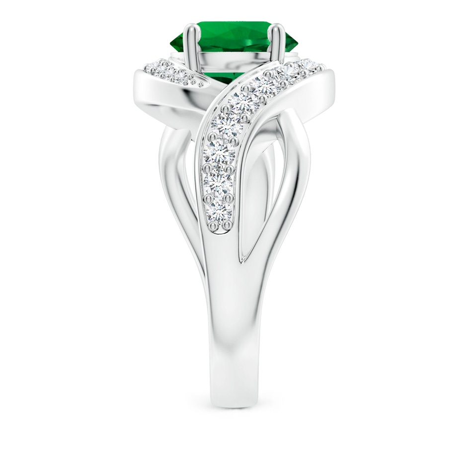 8mm Labgrown Lab-Grown Solitaire Round Emerald Infinity Promise Ring in P950 Platinum side 299