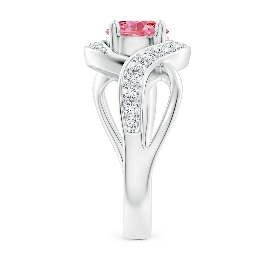 7mm Labgrown Solitaire Round Lab-Grown Fancy Intense Pink Diamond Infinity Promise Ring in White Gold side 299