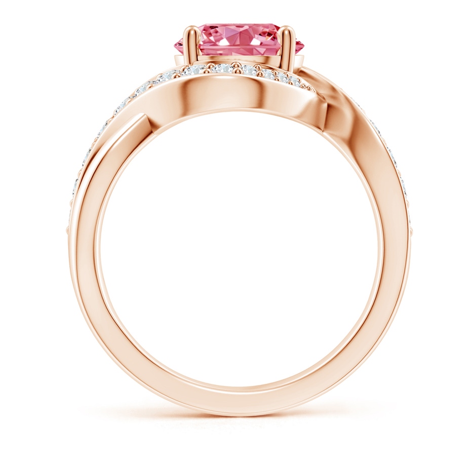 8.1mm Labgrown Solitaire Round Lab-Grown Fancy Intense Pink Diamond Infinity Promise Ring in Rose Gold side 199