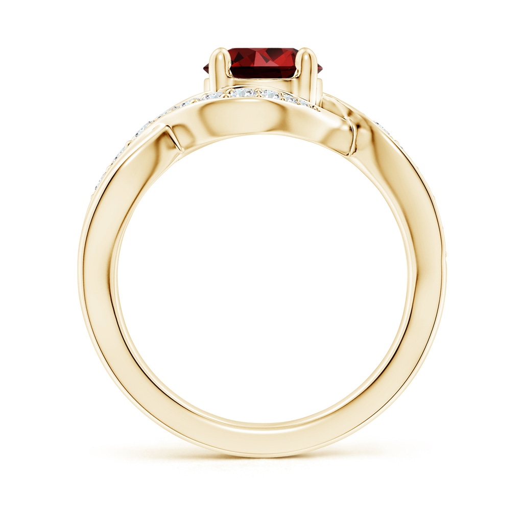 7mm Labgrown Lab-Grown Solitaire Round Ruby Infinity Promise Ring in Yellow Gold Side 199
