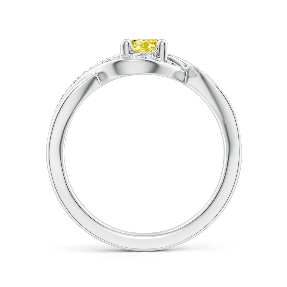 5.1mm Labgrown Solitaire Round Lab-Grown Fancy Intense Yellow Diamond Infinity Promise Ring in S999 Silver side 199