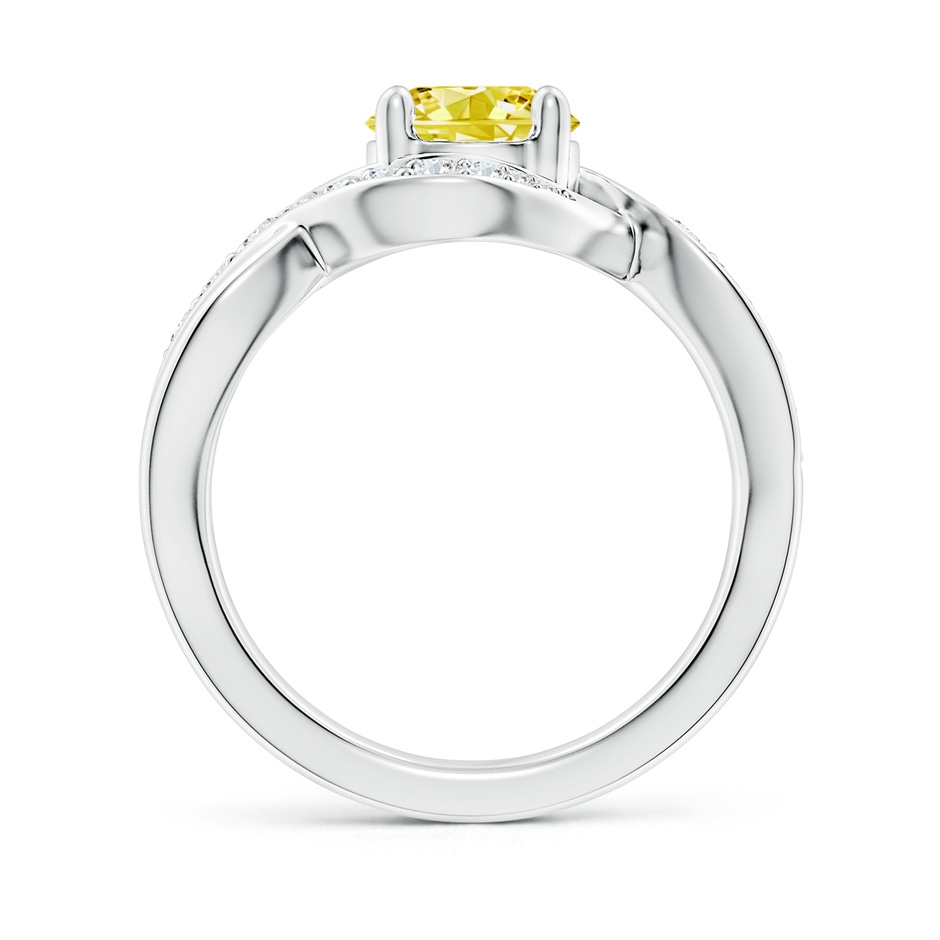 7mm Labgrown Solitaire Round Lab-Grown Fancy Intense Yellow Diamond Infinity Promise Ring in White Gold side 199