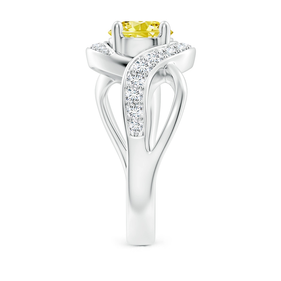 7mm Labgrown Solitaire Round Lab-Grown Fancy Intense Yellow Diamond Infinity Promise Ring in White Gold side 299