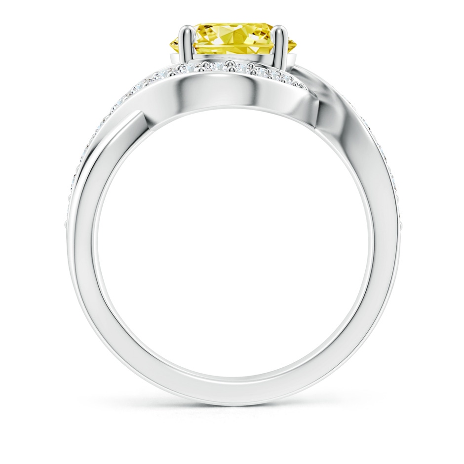 8.1mm Labgrown Solitaire Round Lab-Grown Fancy Intense Yellow Diamond Infinity Promise Ring in P950 Platinum side 199