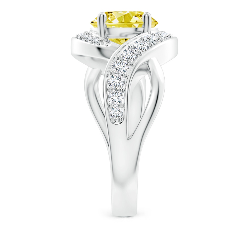8.1mm Labgrown Solitaire Round Lab-Grown Fancy Intense Yellow Diamond Infinity Promise Ring in P950 Platinum side 299