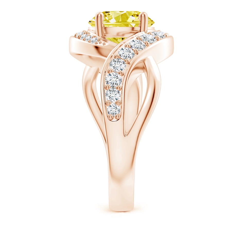 8.1mm Labgrown Solitaire Round Lab-Grown Fancy Intense Yellow Diamond Infinity Promise Ring in Rose Gold side 299
