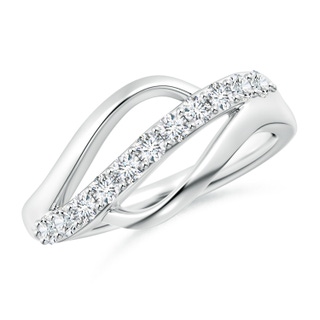 2.1mm FGVS Lab-Grown Diamond Swirl Bypass Ring in P950 Platinum