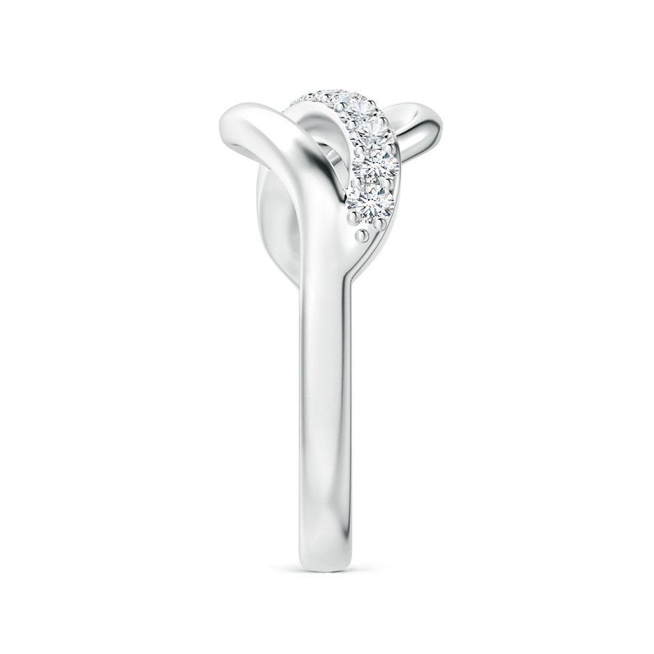 2.1mm FGVS Lab-Grown Diamond Swirl Bypass Ring in S999 Silver side 299