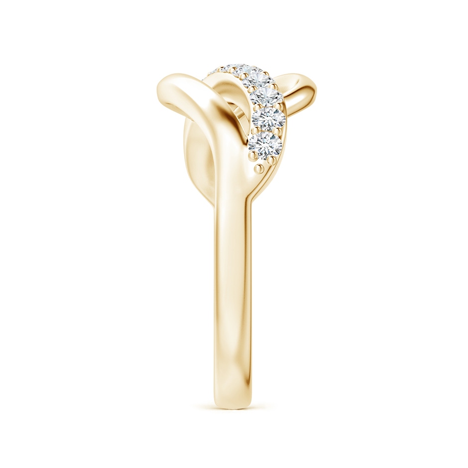 2.1mm FGVS Lab-Grown Diamond Swirl Bypass Ring in Yellow Gold side 299