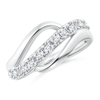 2.5mm FGVS Lab-Grown Diamond Swirl Bypass Ring in P950 Platinum