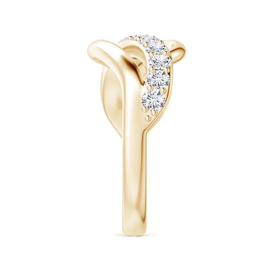 2.5mm FGVS Lab-Grown Diamond Swirl Bypass Ring in Yellow Gold side 299