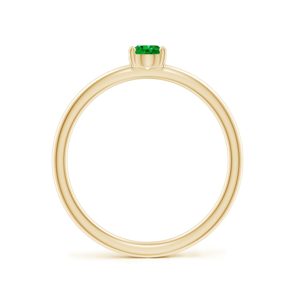 5x4mm Labgrown Classic Solitaire Oval Lab-Grown Emerald Promise Ring in Yellow Gold side 199
