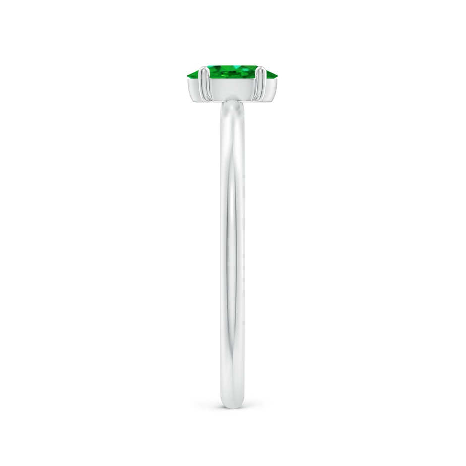 6x4mm Labgrown Classic Solitaire Oval Lab-Grown Emerald Promise Ring in White Gold side 299