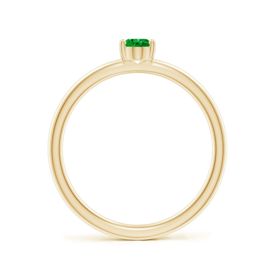 6x4mm Labgrown Classic Solitaire Oval Lab-Grown Emerald Promise Ring in Yellow Gold side 199