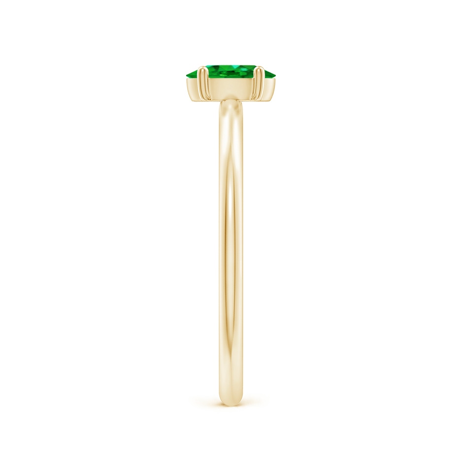 6x4mm Labgrown Classic Solitaire Oval Lab-Grown Emerald Promise Ring in Yellow Gold side 299
