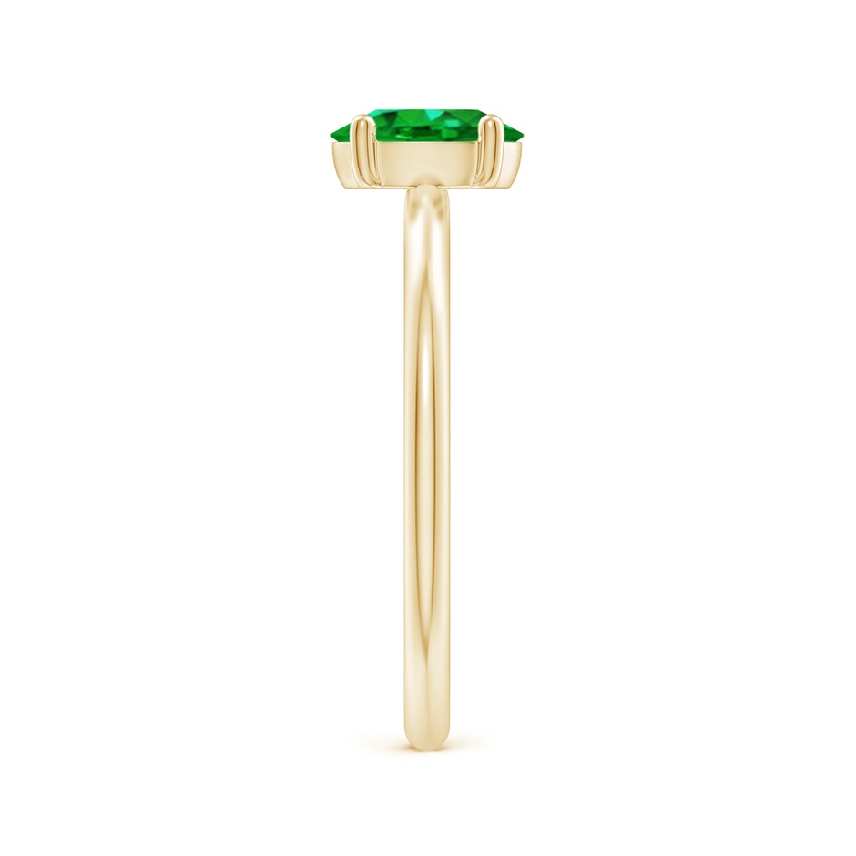 7x5mm Labgrown Classic Solitaire Oval Lab-Grown Emerald Promise Ring in 18K Yellow Gold side 299