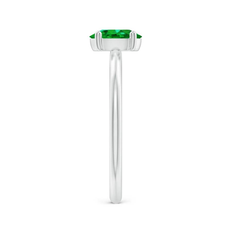 7x5mm Labgrown Classic Solitaire Oval Lab-Grown Emerald Promise Ring in S999 Silver side 299