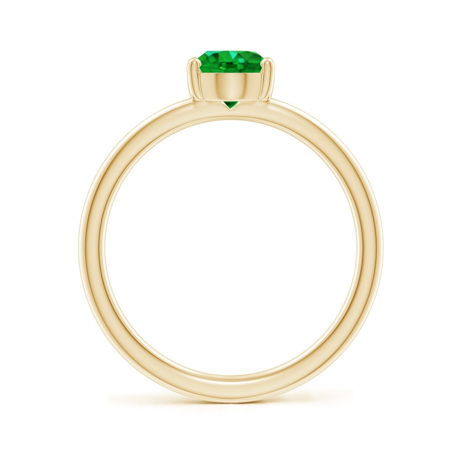 8x6mm Labgrown Classic Solitaire Oval Lab-Grown Emerald Promise Ring in Yellow Gold side 199