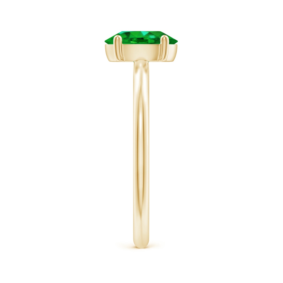 8x6mm Labgrown Classic Solitaire Oval Lab-Grown Emerald Promise Ring in Yellow Gold side 299