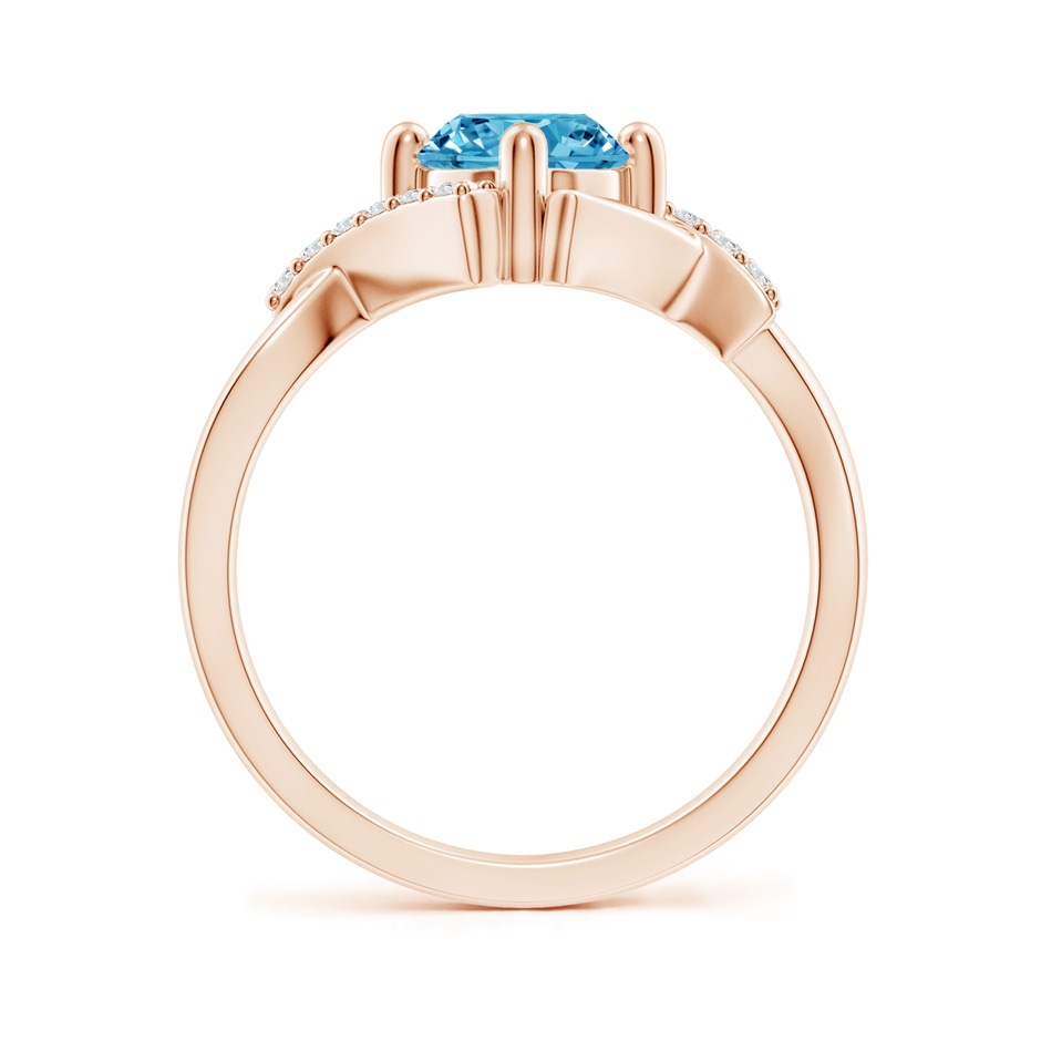 6.4mm Labgrown Solitaire Lab-Grown Fancy Intense Blue Diamond Bypass Promise Ring with Accents in Rose Gold side 199