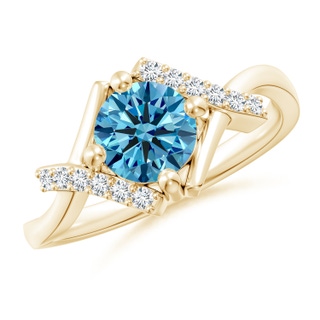 Round Fancy Intense, VS Lab Grown Blue Diamond