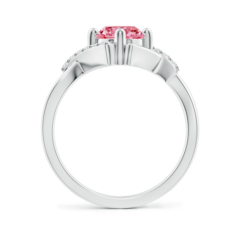 6.4mm Labgrown Solitaire Lab-Grown Fancy Intense Pink Diamond Bypass Promise Ring with Accents in White Gold side 199