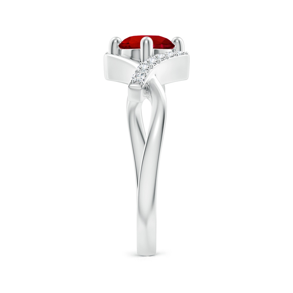 6mm Labgrown Lab-Grown Solitaire Ruby Bypass Promise Ring with Lab Diamond Accents in White Gold side 299